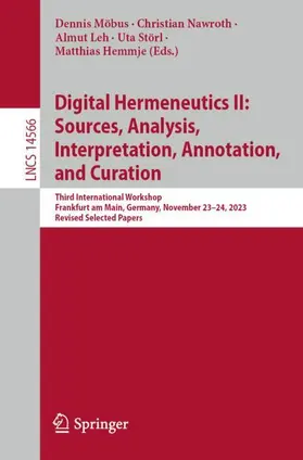 Möbus / Nawroth / Leh |  Digital Hermeneutics II: Sources, Analysis, Interpretation, Annotation, and Curation | Buch |  Sack Fachmedien