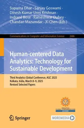 Dhar / Goswami / Unni Krishnan |  Human-centered Data Analytics: Technology for Sustainable Development | Buch |  Sack Fachmedien