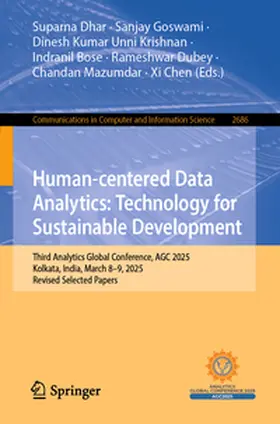Dhar / Goswami / Unni Krishnan | Human-centered Data Analytics: Technology for Sustainable Development | E-Book | www2.sack.de