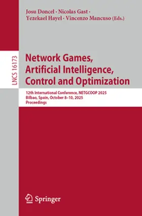 Doncel / Gast / Hayel | Network Games, Artificial Intelligence, Control and Optimization | E-Book | www2.sack.de