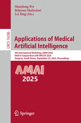 Wu / Shabestari / Xing |  Applications of Medical Artificial Intelligence | eBook | Sack Fachmedien