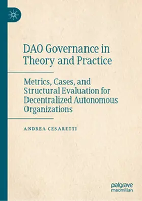 Cesaretti |  DAO Governance in Theory and Practice | eBook | Sack Fachmedien