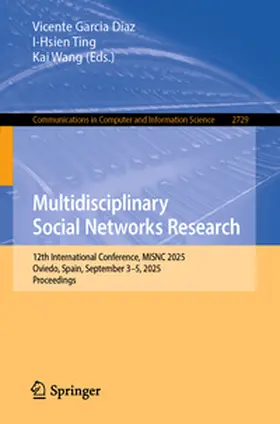 Garcia Diaz / Ting / Wang | Multidisciplinary Social Networks Research | E-Book | www2.sack.de