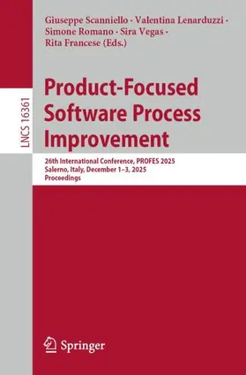 Scanniello / Lenarduzzi / Romano | Product-Focused Software Process Improvement | Buch | 978-3-032-12088-5 | www2.sack.de