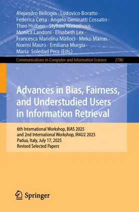 Bellogin / Marras / Boratto |  Advances in Bias, Fairness, and Understudied Users in Information Retrieval | Buch |  Sack Fachmedien