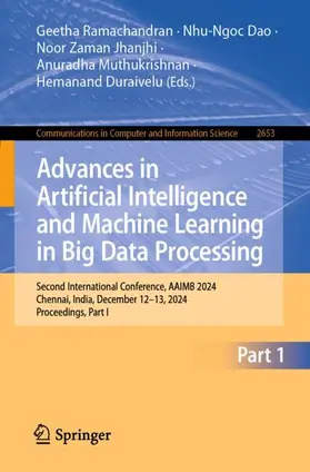 Ramachandran / Dao / Jhanjhi |  Advances in Artificial Intelligence and Machine Learning in Big Data Processing | Buch |  Sack Fachmedien