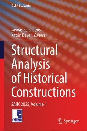 Saloustros / Beyer |  Structural Analysis of Historical Constructions | Buch |  Sack Fachmedien