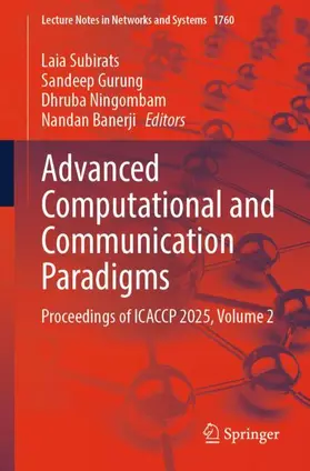 Subirats / Gurung / Ningombam |  Advanced Computational and Communication Paradigms | Buch |  Sack Fachmedien