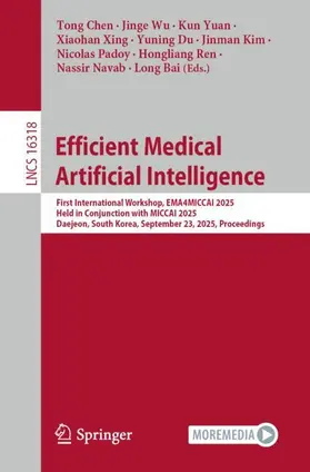 Chen / Wu / Yuan |  Efficient Medical Artificial Intelligence | Buch |  Sack Fachmedien
