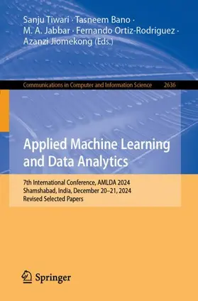 Tiwari / Bano / Jabbar |  Applied Machine Learning and Data Analytics | Buch |  Sack Fachmedien