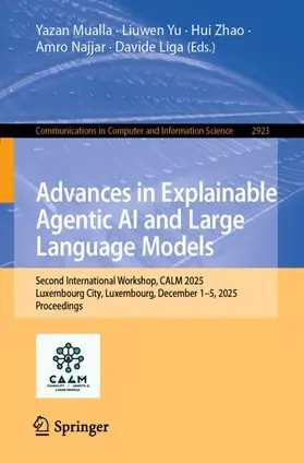 Najjar / Mualla / Liga |  Advances in Explainable Agentic AI and Large Language Models. | Buch |  Sack Fachmedien