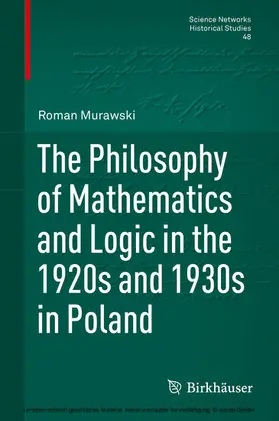 Murawski | The Philosophy of Mathematics and Logic in the 1920s and 1930s in Poland | E-Book | sack.de