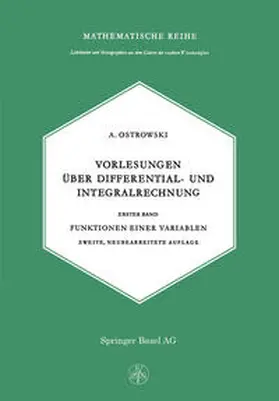 Ostrowski |  Vorlesungen über Differential- und Integralrechnung | eBook | Sack Fachmedien
