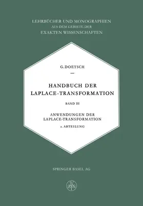 Doetsch |  Handbuch der Laplace-Transformation | Buch |  Sack Fachmedien