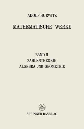 Hurwitz |  Mathematische Werke | Buch |  Sack Fachmedien