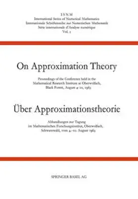Korevaar / Mathematisches Forschungsinstitut, Oberwolfach / Mathematisches Forschungsinstitut |  On approximation theory | eBook | Sack Fachmedien