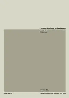 KAUFMANN / MENN | Versuche über Schub und Querbiegung | E-Book | sack.de
