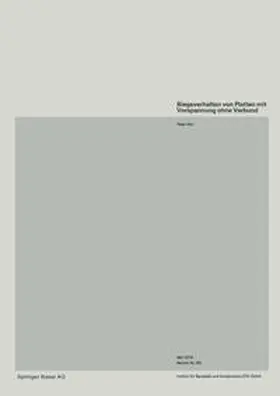Ritz | Biegeverhalten von Platten mit Vorspannung ohne Verbund | E-Book | sack.de