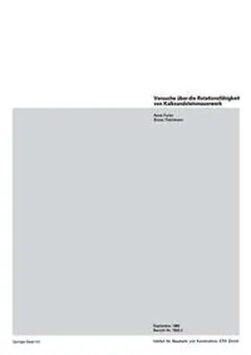 FURLER / THÜRLIMANN | Versuche über die Rotationsfähigkeit von Kalksandsteinmauerwerk | E-Book | sack.de