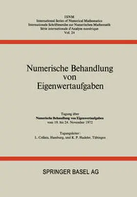 COLLATZ / HADELER |  Numerische Behandlung von Eigenwertaufgaben | eBook | Sack Fachmedien