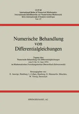 Ansorge / Collatz / Hämmerlin |  Numerische Behandlung von Differentialgleichungen | eBook | Sack Fachmedien