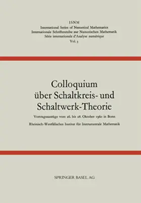  Colloquium über Schaltkreis- und Schaltwerk-Theorie | eBook | Sack Fachmedien