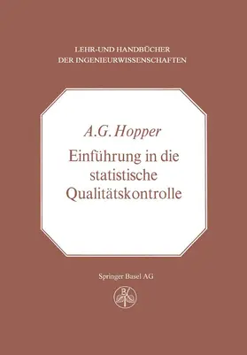 Hopper |  Einführung in die Statistische Qualitätskontrolle | Buch |  Sack Fachmedien
