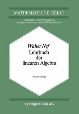 Nef |  Lehrbuch der linearen Algebra | eBook | Sack Fachmedien