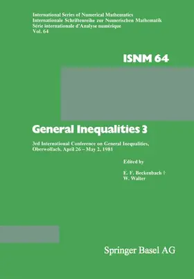 WALTER / BECKENBACH |  General Inequalities 3 | Buch |  Sack Fachmedien