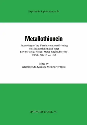 Kägi / Piscator |  Metallothionein | Buch |  Sack Fachmedien