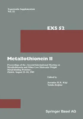 Kägi / Kojima |  Metallothionein II | eBook | Sack Fachmedien