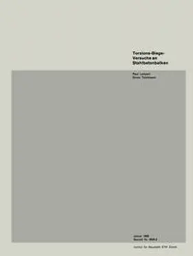 LAMPERT / THÜRLIMANN |  Torsions-Biege-Versuche an Stahlbetonbalken | eBook | Sack Fachmedien