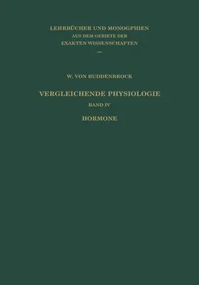 Buddenbrock |  Vergleichende Physiologie | Buch |  Sack Fachmedien