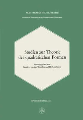 Waerden |  Studien zur Theorie der quadratischen Formen | eBook | Sack Fachmedien