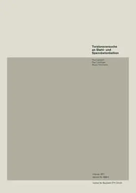 LAMPERT / LÜCHINGER / THÜRLIMANN | Torsionsversuche an Stahl- und Spannbetonbalken | E-Book | sack.de