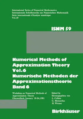Collatz / Meinardus / Werner |  Numerical Methods of Approximation Theory, Vol.6 \ Numerische Methoden der Approximationstheorie, Band 6 | eBook | Sack Fachmedien