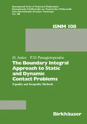Antes / Panagiotopoulos | The Boundary Integral Approach to Static and Dynamic Contact Problems | E-Book | sack.de