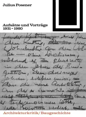 Posener |  Aufsätze und Vorträge 1931-1980 | eBook | Sack Fachmedien