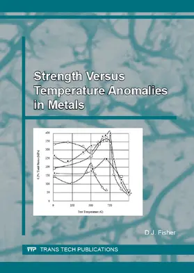 Fisher |  Strength Versus Temperature Anomalies in Metals | eBook | Sack Fachmedien