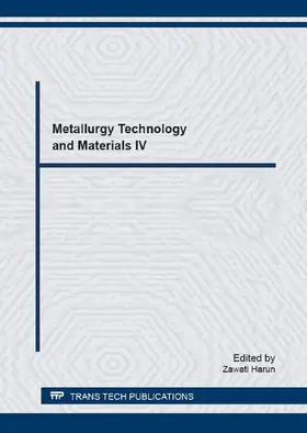 Harun | Metallurgy Technology and Materials IV | E-Book | www2.sack.de