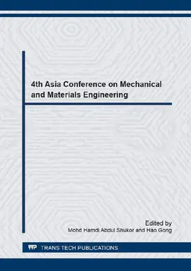 Abdul Shukor / Gong |  4th Asia Conference on Mechanical and Materials Engineering | eBook | Sack Fachmedien
