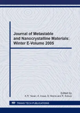 Yavari / Inoue / Morris |  Journal of Metastable and Nanocrystalline Materials: Winter e-volume 2005 | eBook | Sack Fachmedien