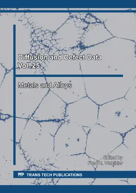 Wohlbier |  Diffusion and Defect Data Vol. 25 | Sonstiges |  Sack Fachmedien