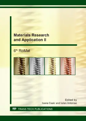 Csáki / Antoniac | Materials Research and Application II | Buch | 978-3-0357-1217-9 | www2.sack.de