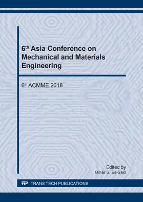 Es-Said | 6th Asia Conference on Mechanical and Materials Engineering | Buch | 978-3-0357-1336-7 | sack.de