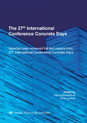 Nenadálová / Johová |  The 27th International Conference Concrete Days | Buch |  Sack Fachmedien
