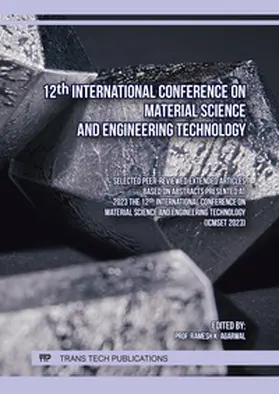 Agarwal / Ltd |  12th International Conference on Material Science and Engineering Technology | Buch |  Sack Fachmedien
