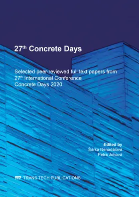 Nenadálová / Johová |  27th Concrete Days | Buch |  Sack Fachmedien