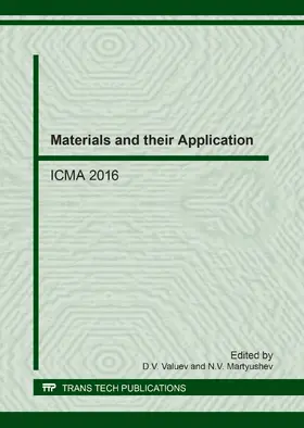 Valuev / Martyushev |  Materials and their Application | Sonstiges |  Sack Fachmedien
