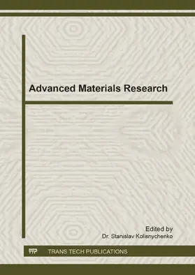 Kolisnychenko |  Advanced Materials Research | Sonstiges |  Sack Fachmedien